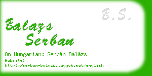 balazs serban business card