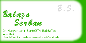 balazs serban business card